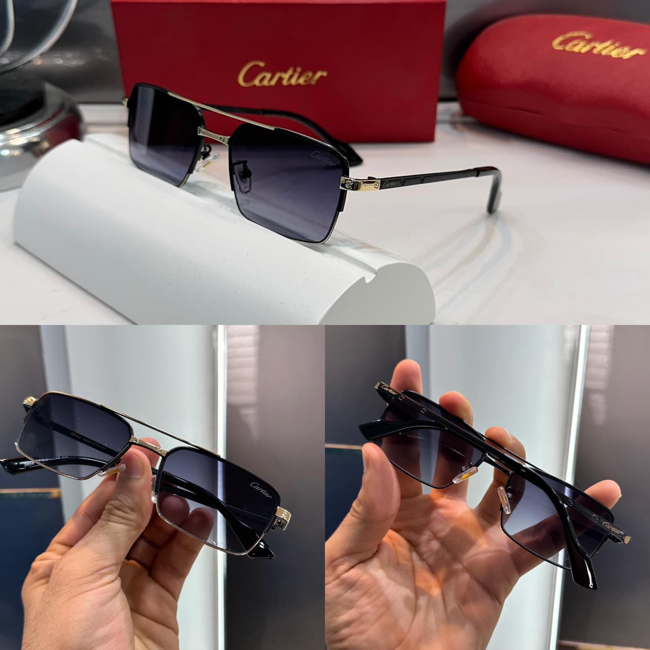 Cartier 2658 Shades GOLD-BLACK - Image 4